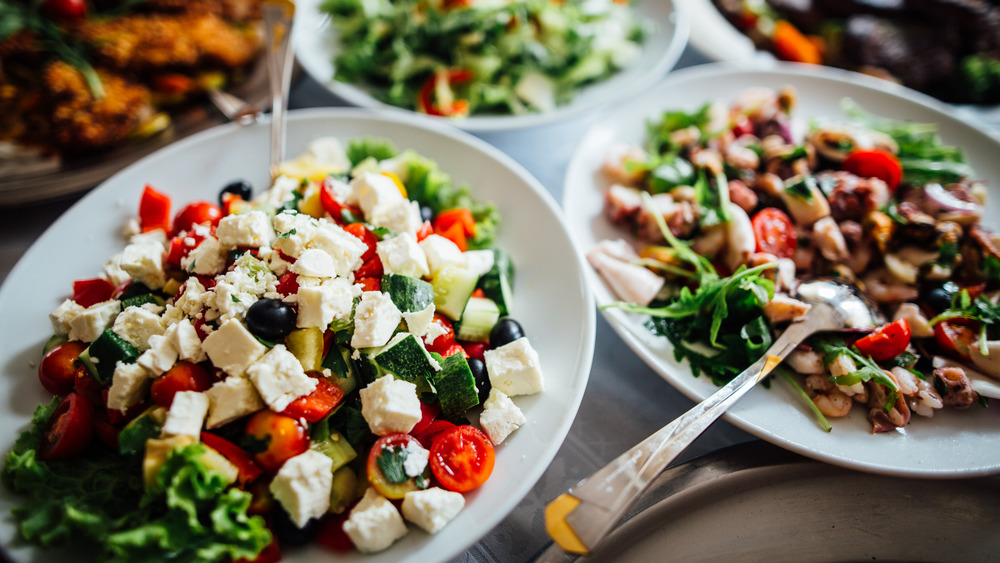 plates of healthy food