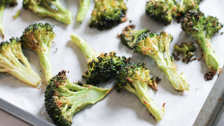 broccoli on parchment 