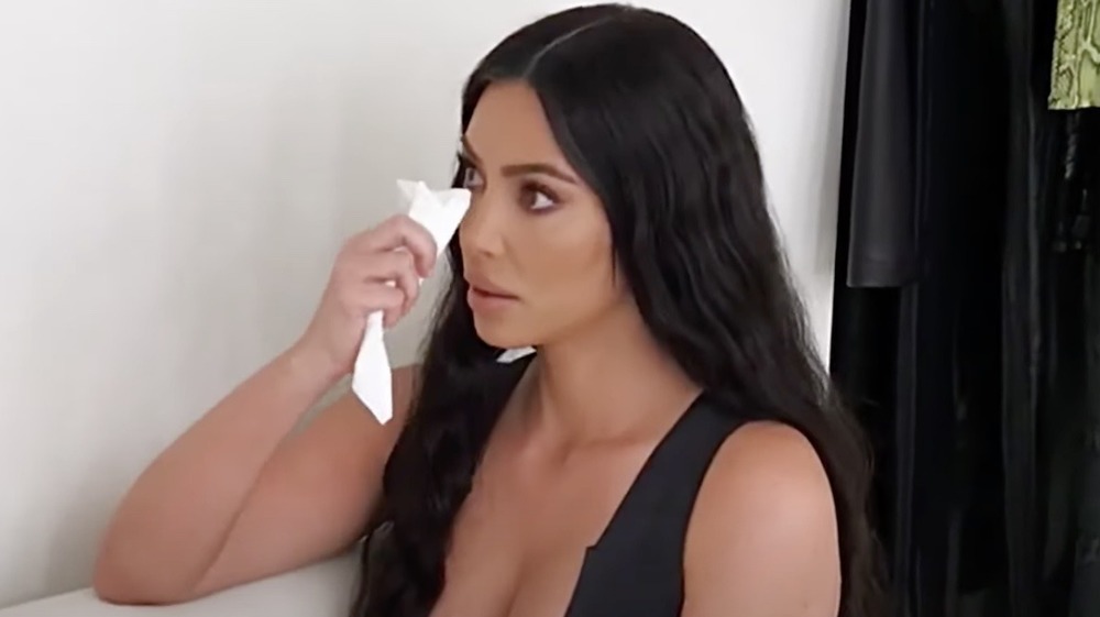 Kim Kardashian crying