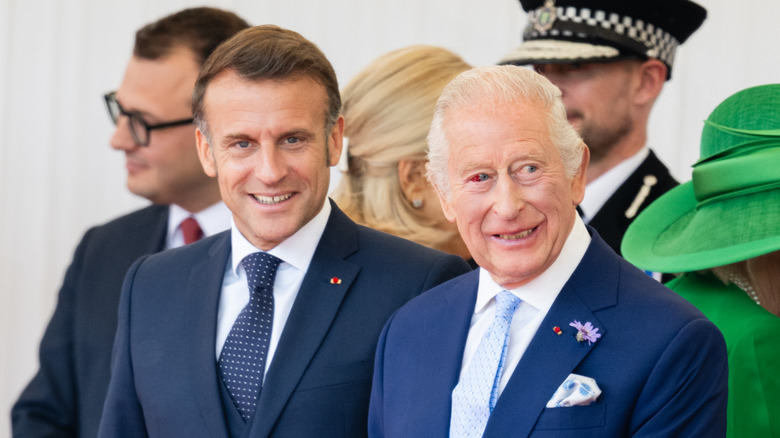 King Charles and Emmanuel Macron in July 2025