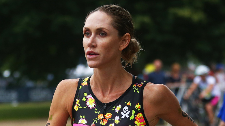Lara Trump competing in triathlon