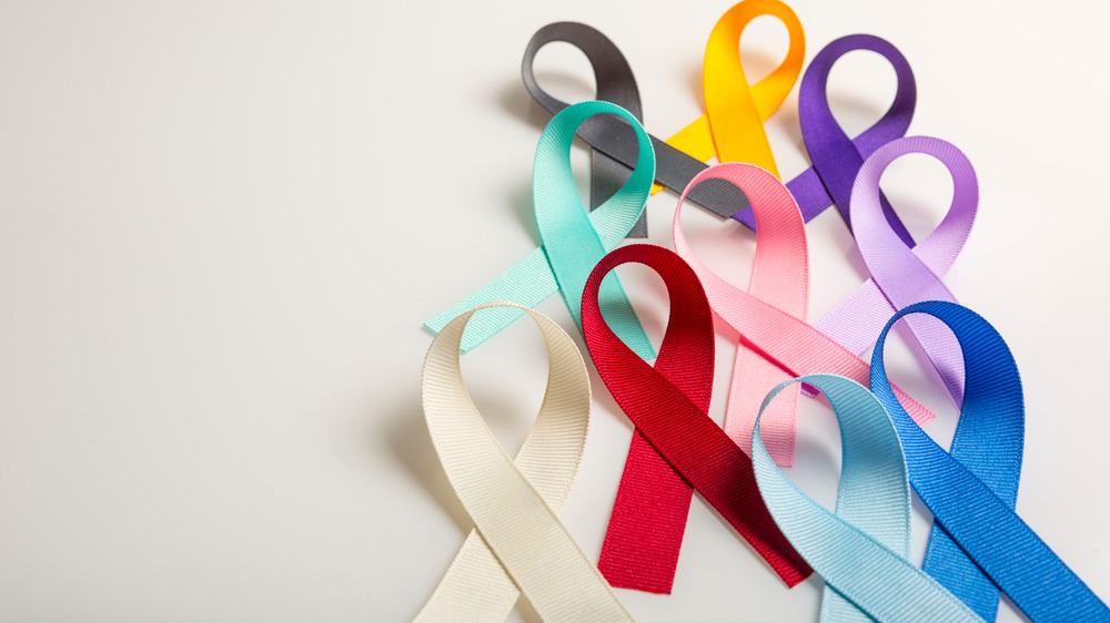 Cancer ribbons in different colors