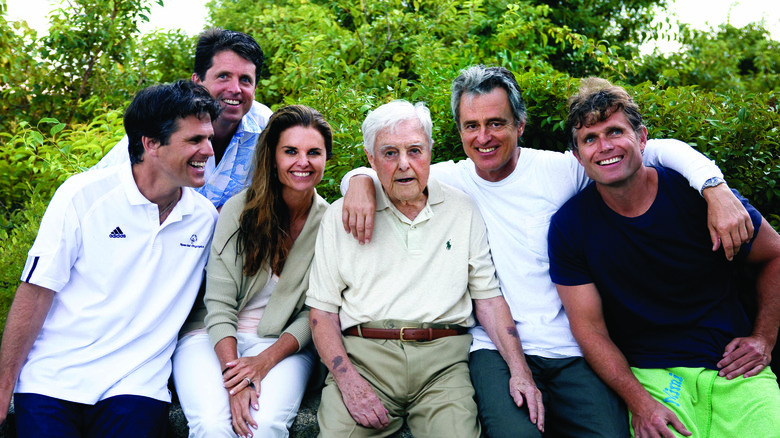 Maria Shriver with her father and brothers 