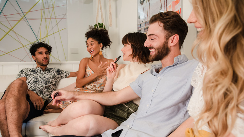 Group of friends vaping