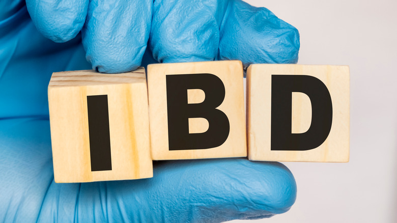 wooden letter blocks spelling ibd