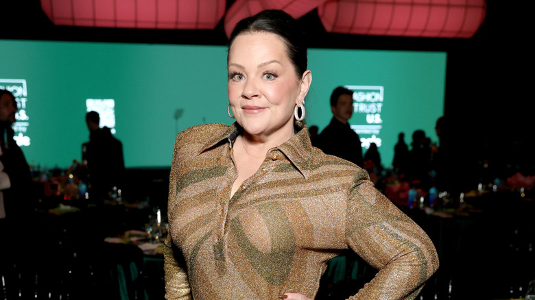 Melissa McCarthy staring at camera