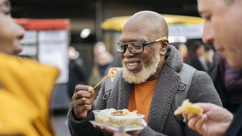 Man eating food