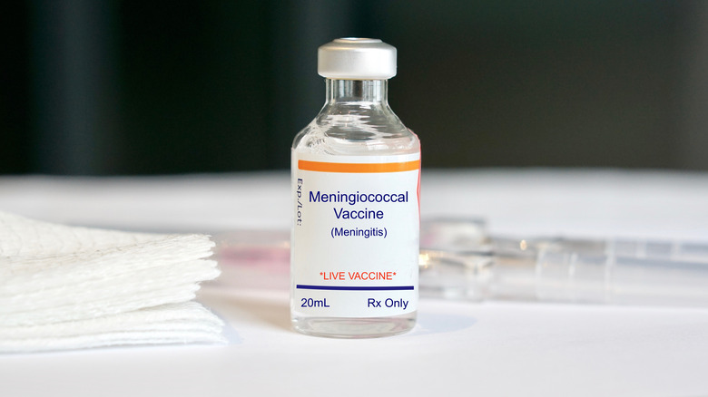 Vial of meningiococcal vaccine 