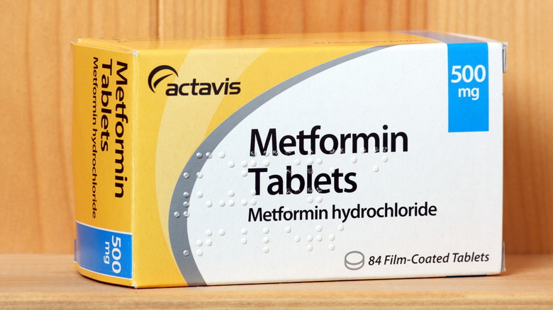 box of metformin tablets
