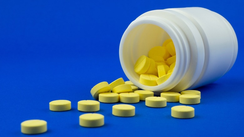 Round yellow tablets