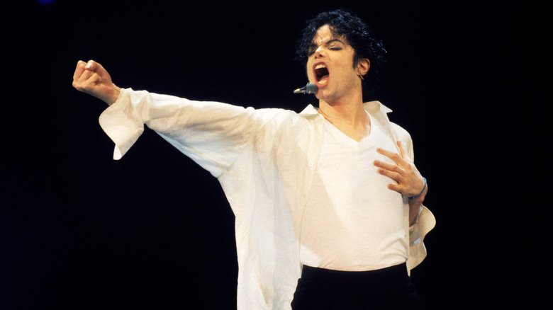Michael Jackson performing on stage