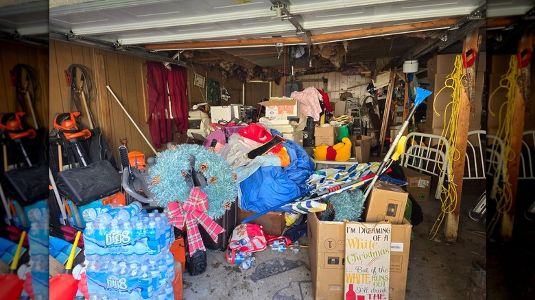 Garage stuffed with old belongings