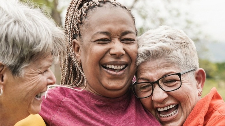 Three mature women having fun