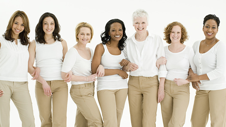 group of smiling women