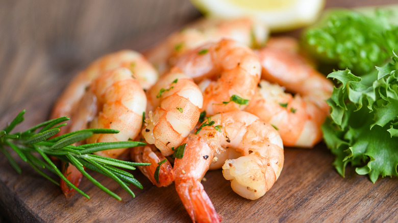 cooked and peeled shrimp