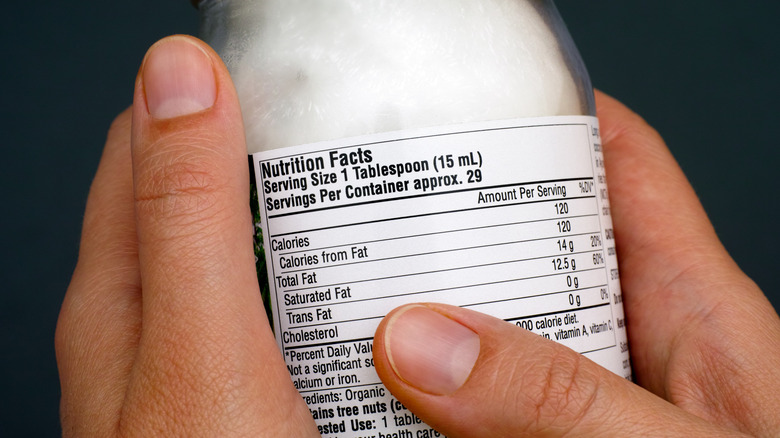 jar of food with nutrition label