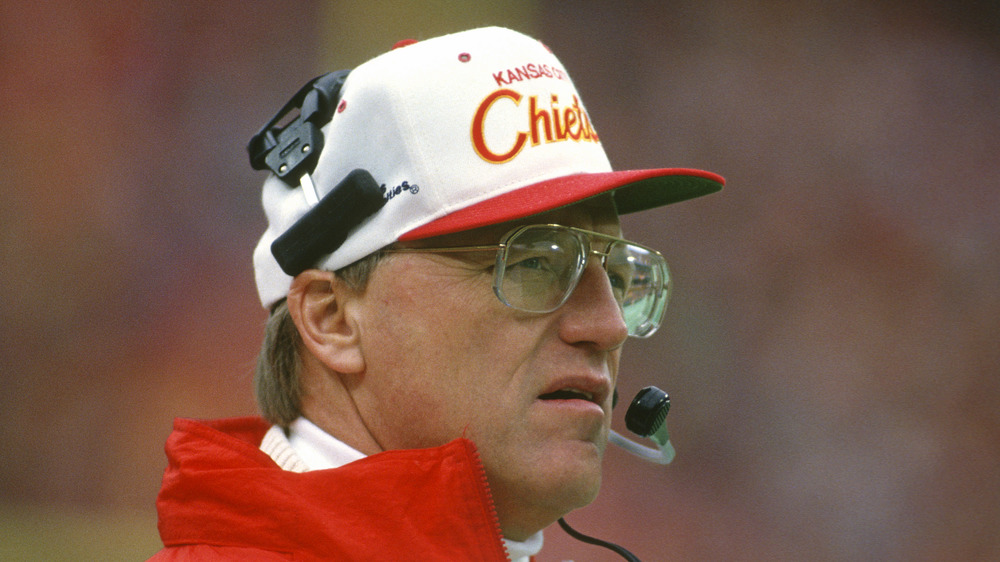 Marty Schottenheimer coaching a Kansas City Chiefs game