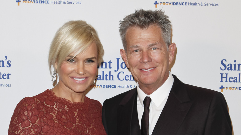 Yolanda Hadid and David Foster smiling