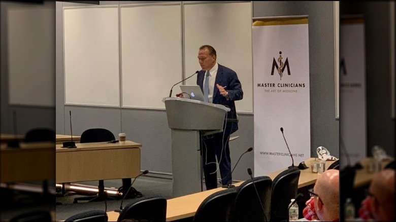 Dr. David Godin lecturing