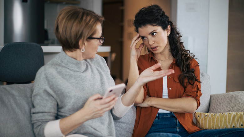 Woman arguing with her daughter