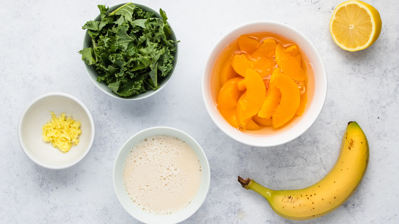 peach kale ginger smoothie ingredients