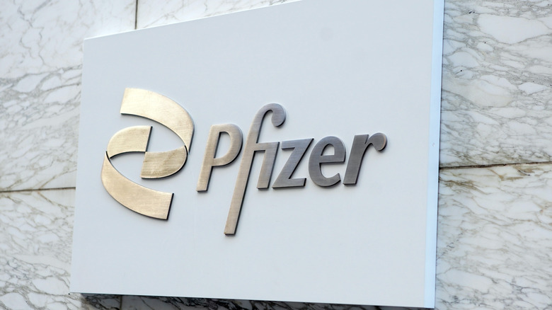 Pfizer logo on building