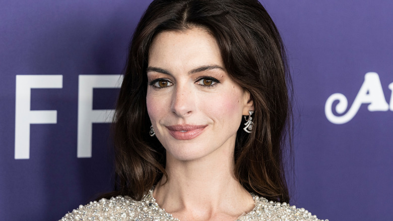 Anne Hathaway at an event in 2022 around the time she had given up alcohol