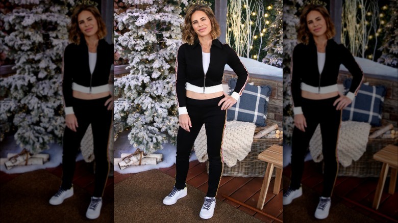 Jillian Michaels in black track suit