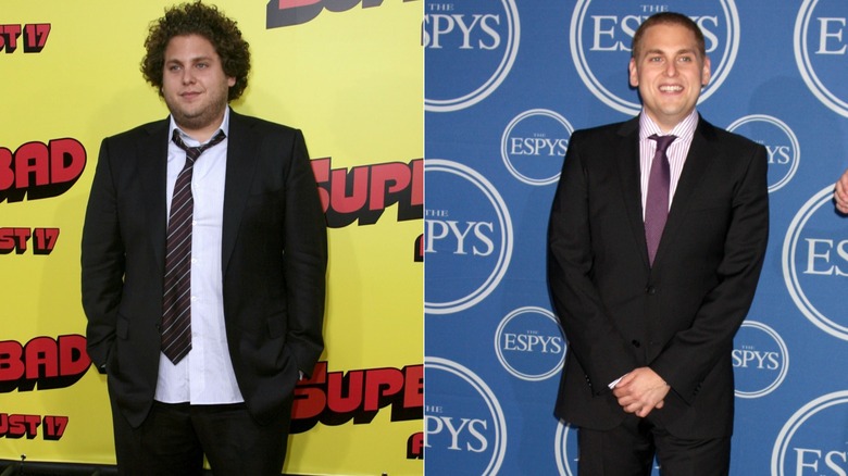 Jonah Hill in 2007 and after losing weight in 2011