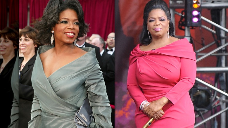 Oprah Winfrey starting the 21st century lean and in 2009 after gaining more weight