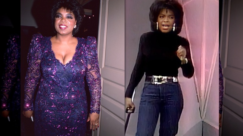 Oprah Winfrey in the 1980s before and after a major weight loss