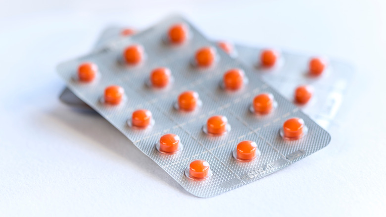 Anticoagulant medication in a blister pack