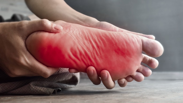 inflamed foot