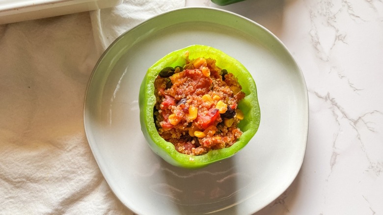 quinoa black bean stuffed peppers