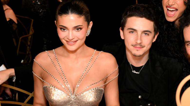 Kylie Jenner and Timothee Chalamet at the 2026 Golden Globes