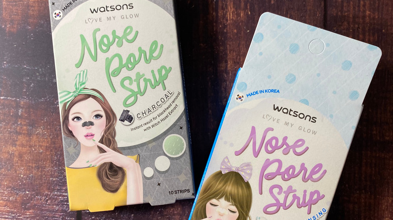 Two boxes of nose pore strips