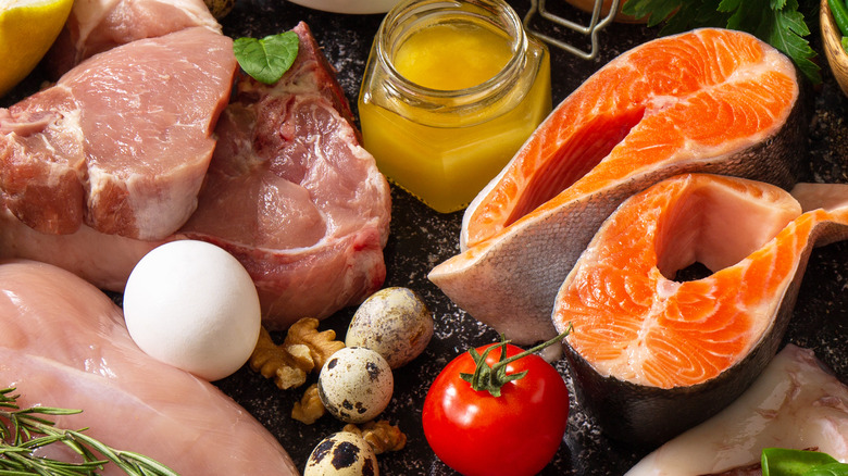 high protein diet sources such as red meat, fish, and chicken