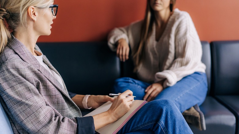 Someone visits a therapist