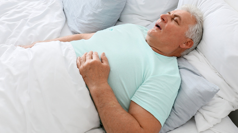 Man sleeping with mouth open