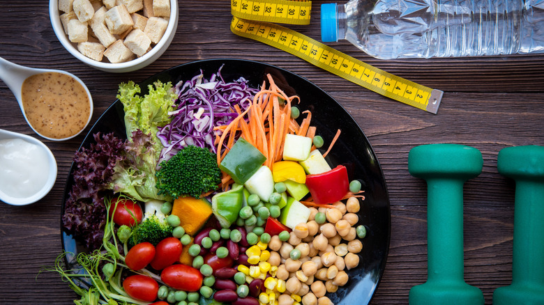 healthy eating and physical activity concept