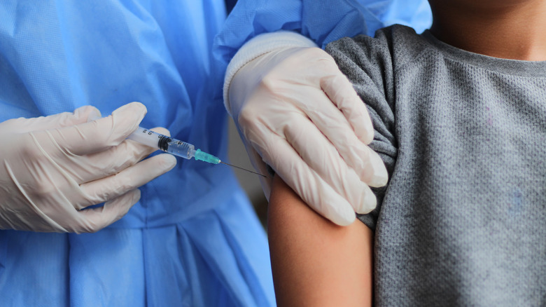 person receiving vaccine