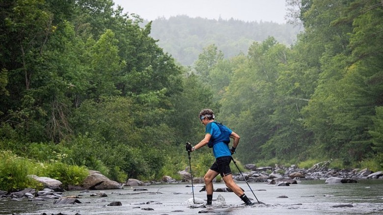 scott jurek crossing a river