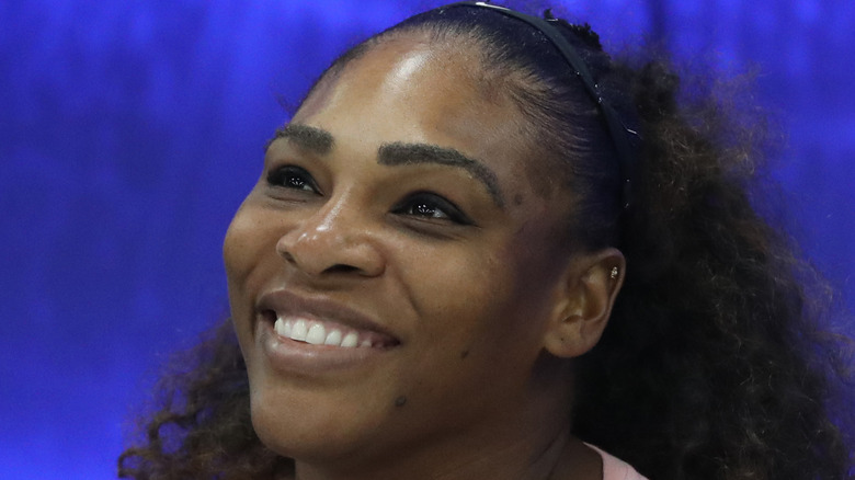 Serena Williams during press conference after her loss at 2018 US Open final match against Naomi Osaka