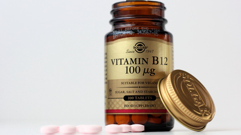 Vitamin B12 supplement bottle
