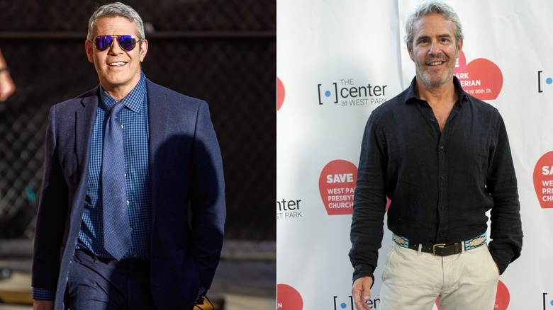 Andy Cohen before and after losing weight after taking a trending GLP-1 drug