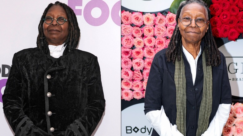 Whoopi Goldberg before and after losing weight using a GLP-1 medication