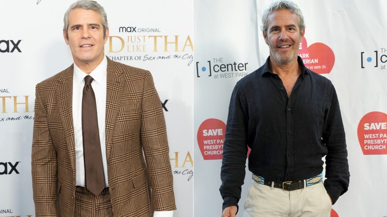 Andy Cohen before and after losing weight with a GLP-1