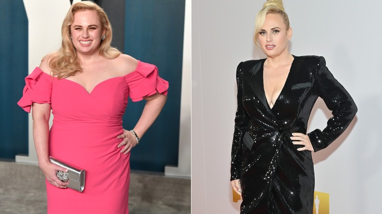Rebel Wilson before and after a physical transformation helped by GLP-1 use