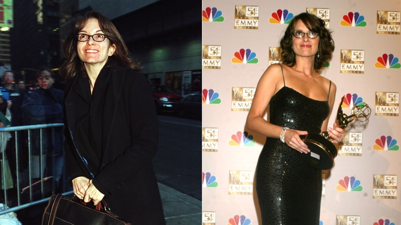 Before and after photos of Tina Fey from 2001 to 2002