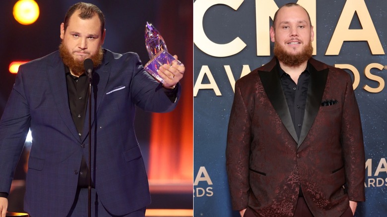 Luke Combs before and after losing some weight naturally